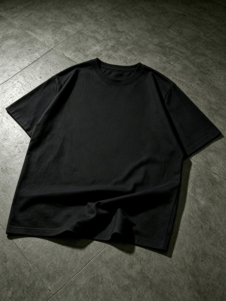 2026 Men'S Spring/Summer Letter Pattern Terry Cloth Embroidery Loose Crew Neck Short Sleeve T-Shirt, Casual Hip Hop Street Style, Unisex Loose Top, Multiple Colors Available, Couple Style - Black-066C