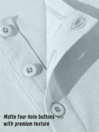 (Set of Two) JEANSWEST Men'S Long-Sleeve Henley Shirts for Spring And Fall - White + Light Gray Green