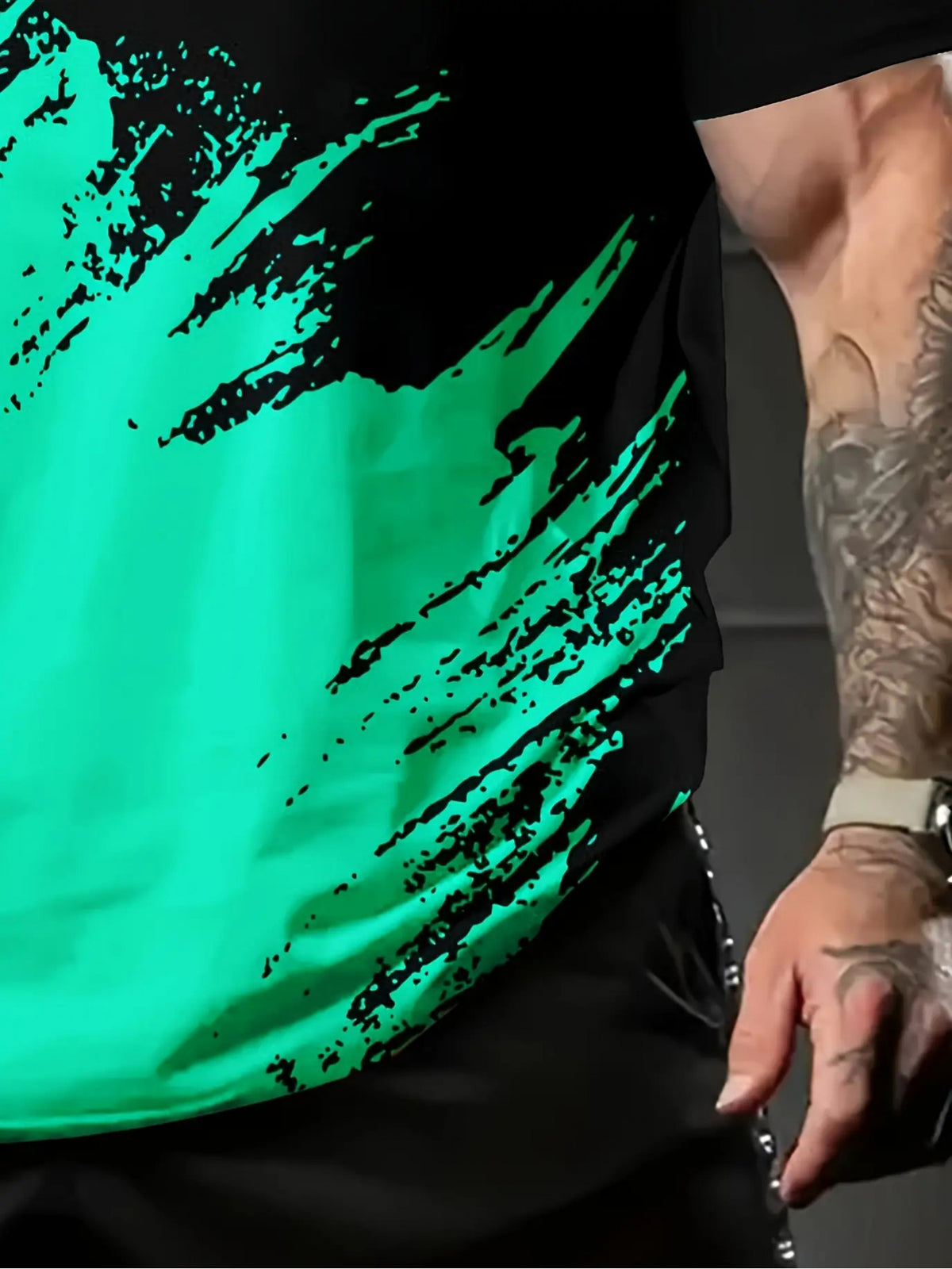 Men'S Print T-Shirt - Breathable Summer Casual & Formal Wear, Suitable for Outdoors, Office, Parties - Plus Size - Mixed Color 2