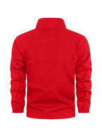 2026 New Men'S Outdoor Mountain Wind Sports Jacket, Lightweight Comfortable Ski Wear, High Quality, Fashionable Red And White Stripe Element Design, Suitable for Spring And Autumn Wear, Outdoor Sports Essential - Red