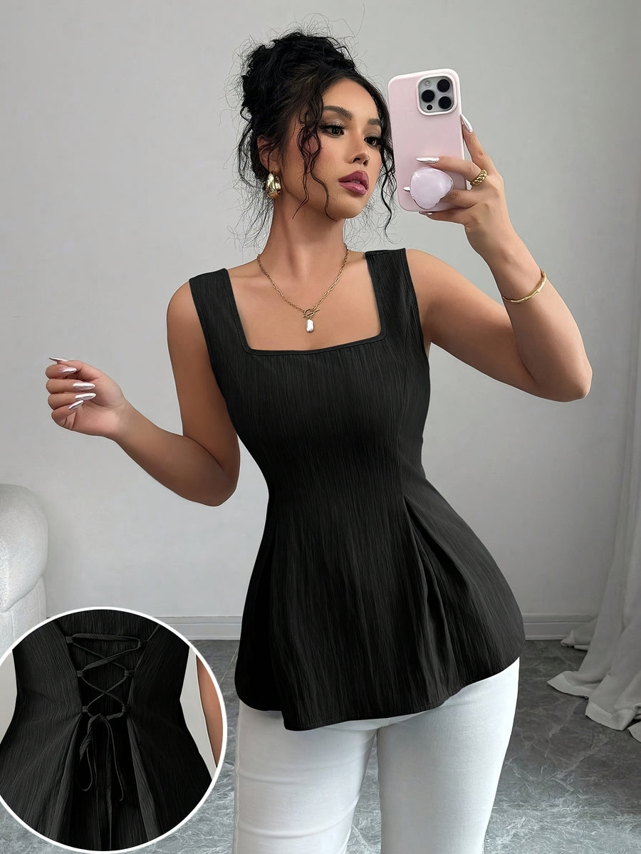 New Spring Summer Elegant Strapless Shirt - Black