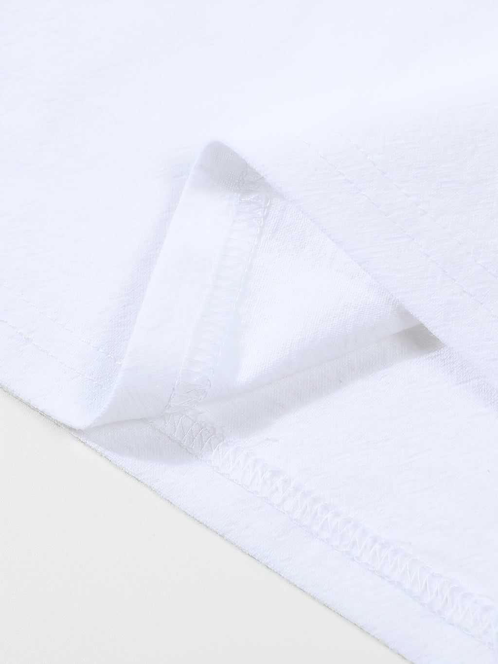 Men'S Mandarin Collar Short Sleeve T-Shirt, Stand-Up Collar Half-Open Placket Button-Up Top, Casual Loose All-Match Base Layer, Daily Streetwear - White