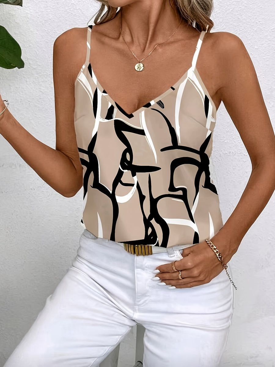 Women'S Camisole Business Casual Female Teacher, Outing Top, Basic Vest, Spaghetti Strap - Khaki
