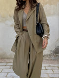 New Autumn-Winter Casual Lapel Suit YQ001 - Olive Green