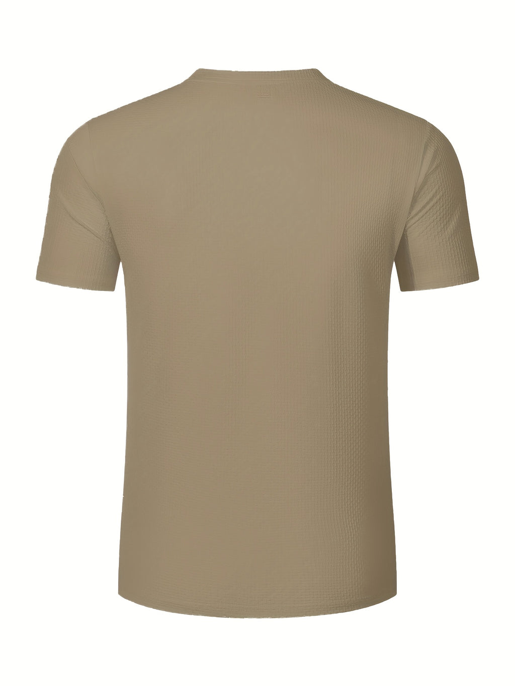 [Villa Le Water OBM] Summer Men'S New Random Print Comfortable Round Neck Men'S New Athletic Casual Fashion All-Match T-Shirt - Khaki