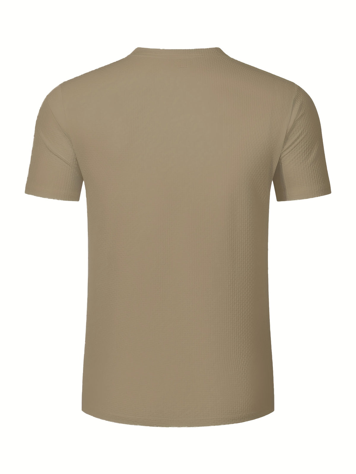 [Villa Le Water OBM] Summer Men'S New Random Print Comfortable Round Neck Men'S New Athletic Casual Fashion All-Match T-Shirt - Khaki