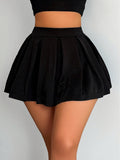 Solid Color Women's Skirt - Black