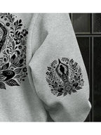 [Printed Design-Not Textured] Barcode Women'S Back Three Prints Hooded Sweatshirt Lotus Zen Printed Hoodie - Soft Casual Long Sleeve with Pockets, Comfortable for Women'S Daily Wear And Home, Streetwear - Mix Color 6