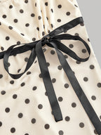 Square Neck Dress, Summer Pure Desire Style Bow Waist Cinching Short Bodycon Skirt, Sweet Style Printed Dress, Summer Date Ribbon Bow Waist Cinching Mesh Mini Skirt, Suitable for Birthday Parties, Weekend Parties, and Vacation Outings - Apricot