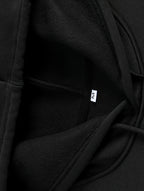 Men'S Autumn Winter Letter Print Hooded Sweatshirt, Versatile Sport Casual Loose Hoodie - Black