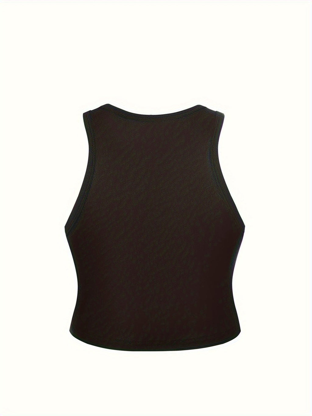 2025 New Trendy Elements Women'S Y2K Fashion Autumn And Summer Popular Retro Round Neck Sleeveless Vest Featuring "Letters, Numbers, Warm Slogans, Messages, And Personal Statements" Printed Patterns. Easy And Stylish, Cute And Sweet - Black