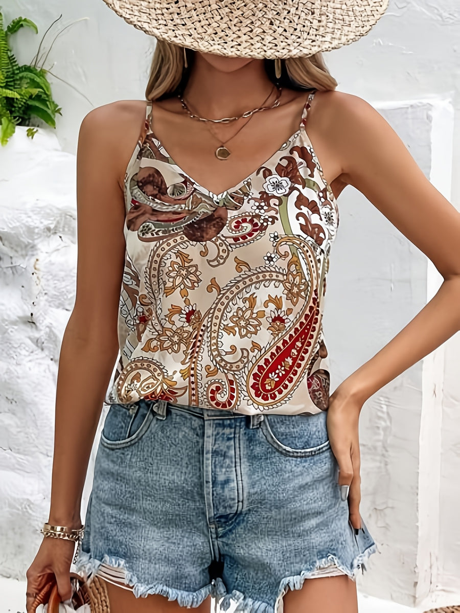 Women'S Camisole Business Casual Female Teacher, Outing Top, Basic Vest, Spaghetti Strap - Apricot