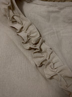 V-Neck Scalloped Edge Sleeveless Vest, 2026 Summer New Style - Khaki