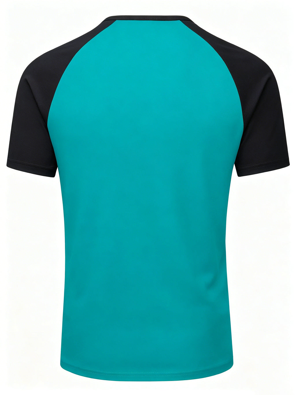 5-Pcs Summer Men'S Short-Sleeve T-Shirt, Raglan Sleeve Henley Shirt, Multi-Color Solid Casual Sports Top, Button-Up Round Neck Shirt - Mineral Green