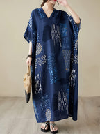 Plus Size Elegant Temperament Loose Comfortable Casual Home Dress, Holiday Travel Leisure Vacation Home Robe - Mixed colors