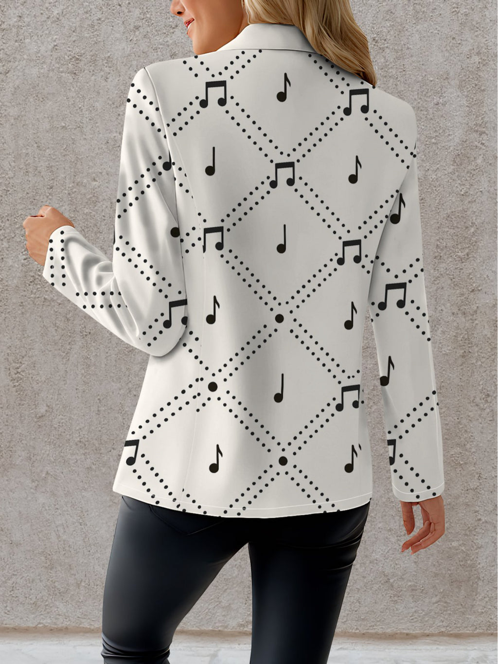 Autumn Women's Fashion Wear Outdoor Travel  Clothing  Pattern Tops Printed Pattern Elegant Women's Autumn Coat Exquisite Suit Jacket, - Mixed colors