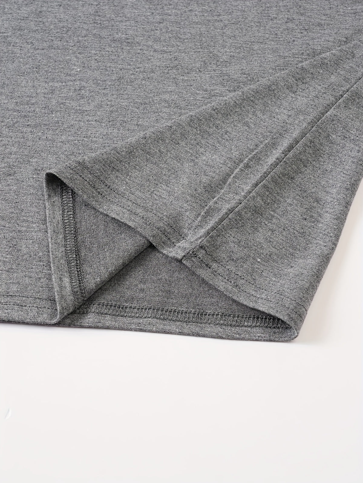 KJ-P035 Men's Daily Outdoor Casual Short-Sleeve Polo Shirt, Solid Color Henley Neck Top, Versatile T-Shirt for Fitness, Commuting, and Multiple Scenarios - Dark Gray