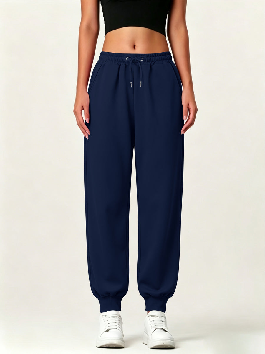 Autumn-Winter Women'S Casual Pants with Pockets - Navy Color