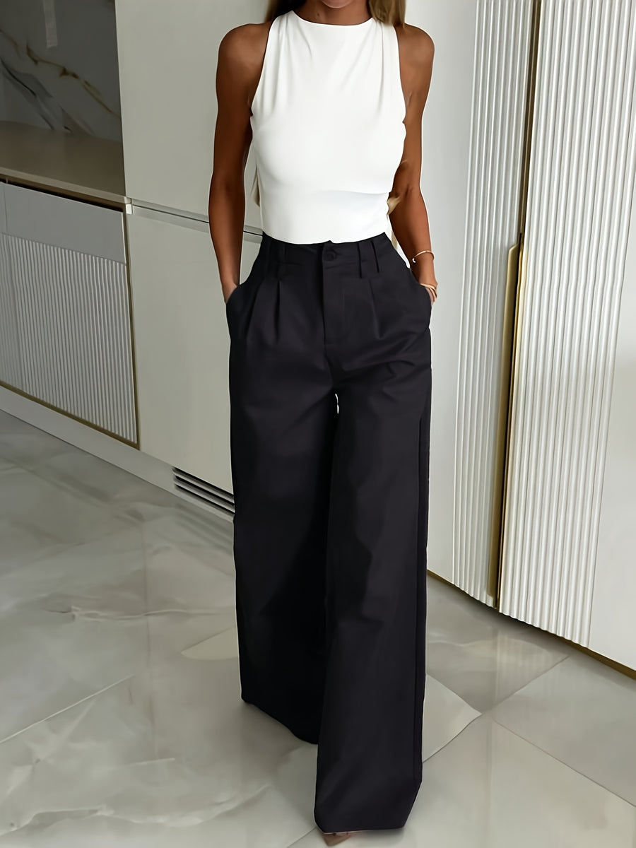 Women's Trousers, Casual Commuter All-Season Suit Pants - Black