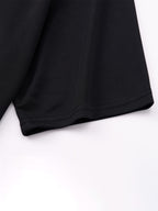 Men's Round-neck Graphic Print Short-sleeve T-shirt, Suitable for Home, Leisure, and Sports - Black