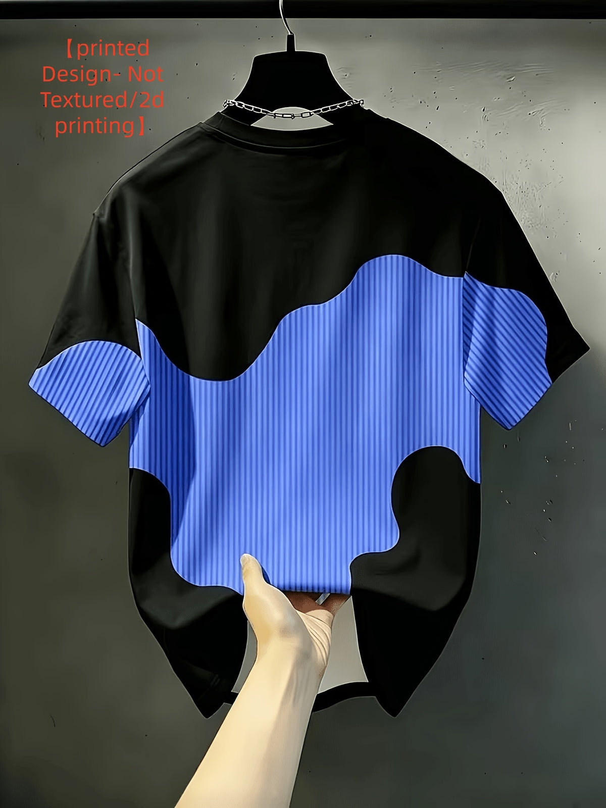 [Printed Design - Not Textured/2D Printing] Men'S Contrasting Color Chicago Letter Print Round Neck T-Shirt, Soft And Comfortable Outdoor Fitness Short Sleeve Trendy Holiday Gift - Mixed Color 1