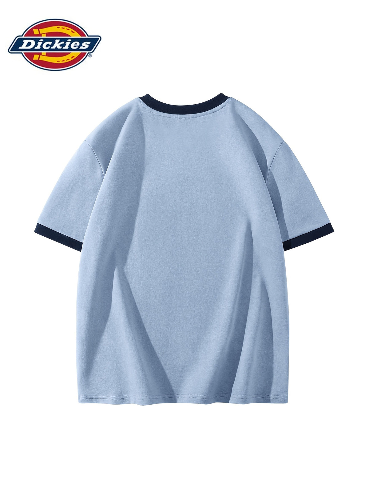 Pear Sheng Dickies International Brand Fashion Short Sleeve [Dickies] Men'S Color-Block Collar Short Sleeve T-Shirt 26 Summer New Loose Large Size Heavyweight Pure Short Sleeve Men'S T-Shirt - Glacier Blue