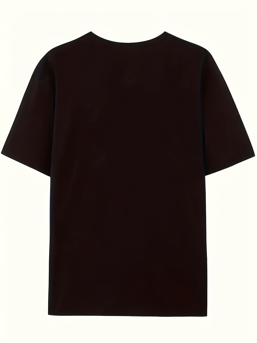 A Stylish And Unique Printed Portrait Design | Versatile Women'S Printed T-Shirt for Spring And Summer, Machine Washable, Made of 95% And 5% Fabric, Regular Length - Black