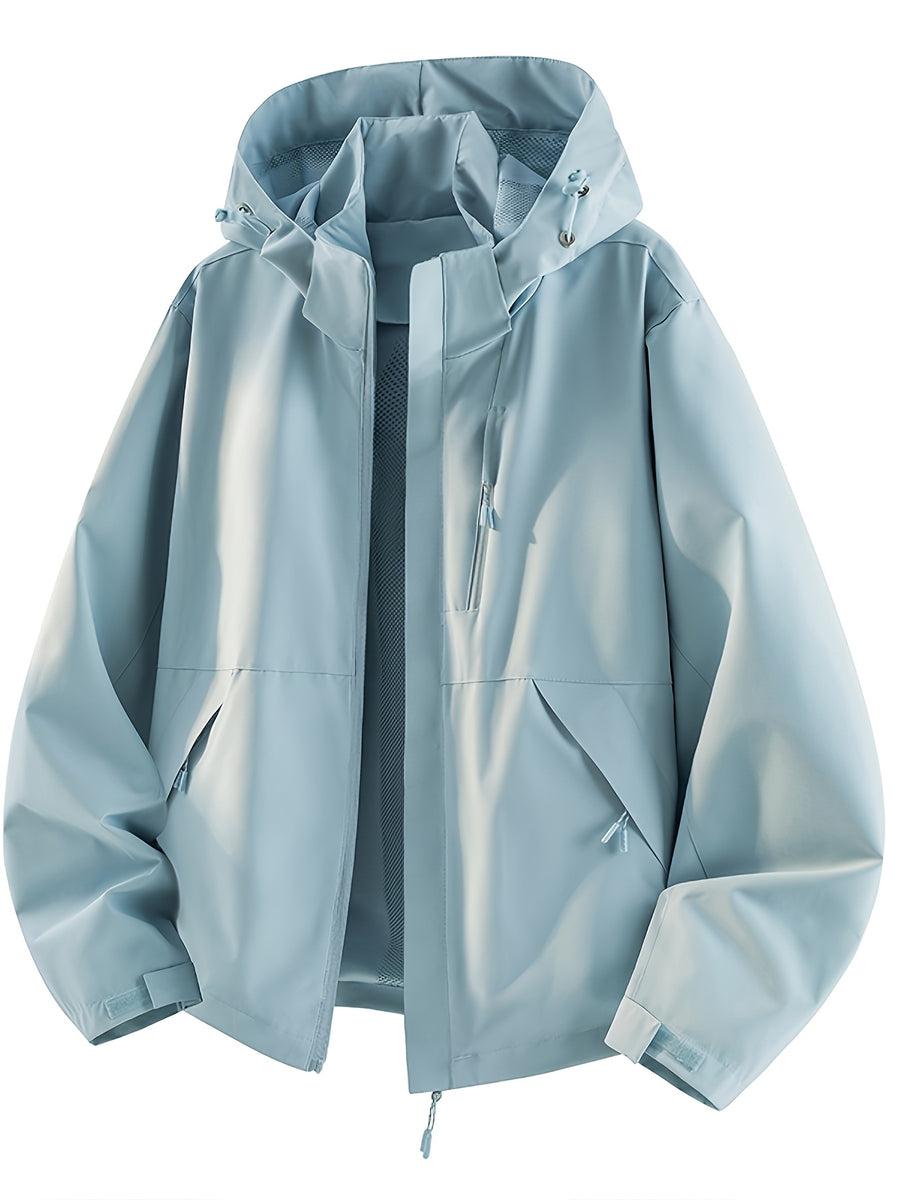 2026 Spring New Casual Hooded Jacket for Women - Light Cyan