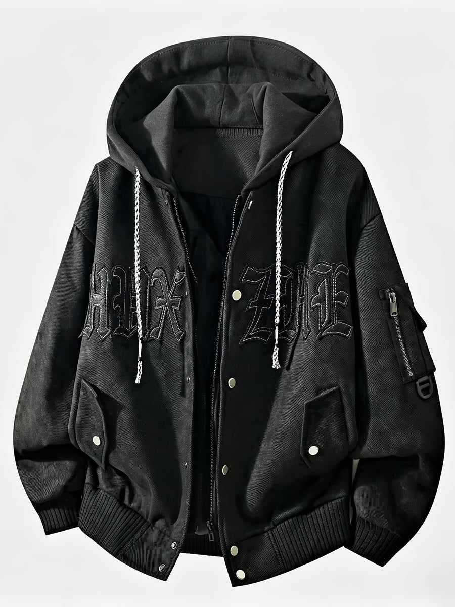 Spring/Autumn Fashion Heavyweight Casual Jacket Outerwear - Black