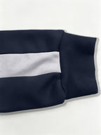 Men'S Three-Piece Casual Hooded Sweater Set, Featuring Contrast-Colored Spliced Sleeves with Drawstrings, Loose-Fitting Pullover Shirt, Long-Sleeved Sports Top for Daily Wear - Navy Blue + Navy Blue + Navy Blue