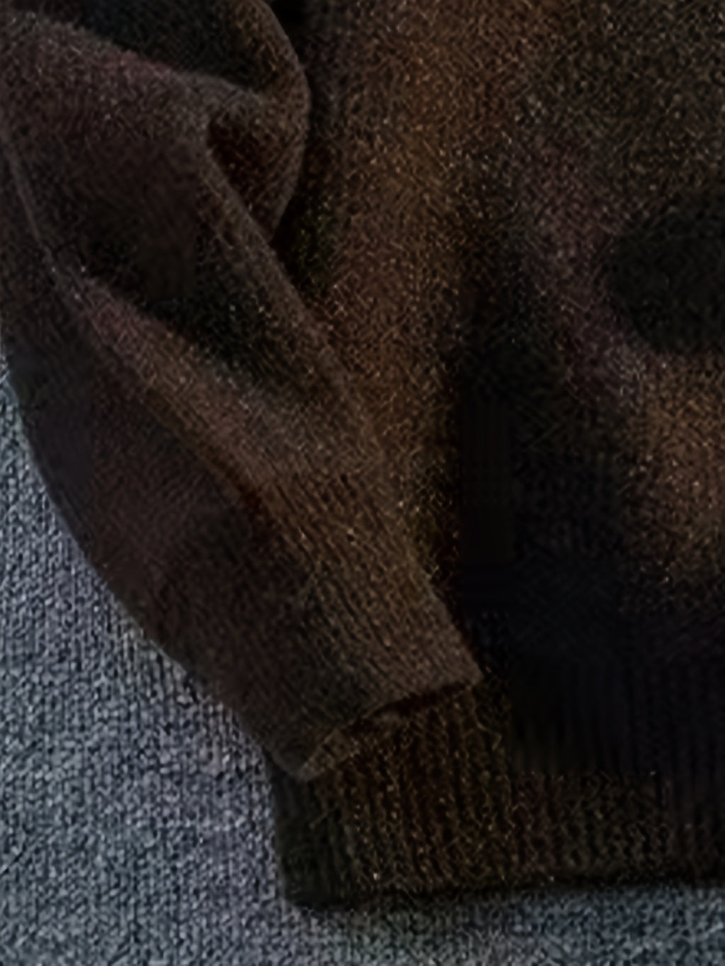 Men's Color Sweater - Soft Warm Round Neck Pullover Sweater Suitable for Autumn Winter, Casual Loose Fit Sweating Top with Color Blocking, Versatile for Layering for Office, Semi-Formal & Casual Attire - Khaki