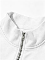 Men's Half-Zip Stand Collar Gradient Print Sweatshirt, Single Pc, Spring/Autumn Casual Pullover Top, Loose Drop-Shoulder Fit, Ribbed Cuffs and Hem, Comfortable Skin-Friendly Fabric, Trendy Gradient Color Pattern, American Casual Style, Plus Sizes - Blue-violet