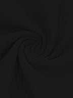 European-style Minimalist Printed Henley Collar Short-Sleeve Men's T-Shirt, Lightweight with Pleated Texture, Loose Fit for Beach Vacation Casual Wear - Black
