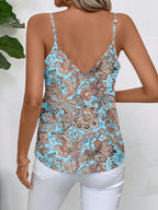 Women'S Camisole Business Casual Female Teacher, Outing Top, Basic Vest, Spaghetti Strap - Sky Blue