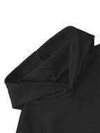 European And American Women'S Fleece-Lined Hooded Sweatshirt Dress Letter Print Thickened Hoodie Sweatshirt Dress Sweatshirt Long Trendy Casual Fashion Versatile Temperament Pullover Shirt Women'S Tops Women'S Winter Clothing - Black