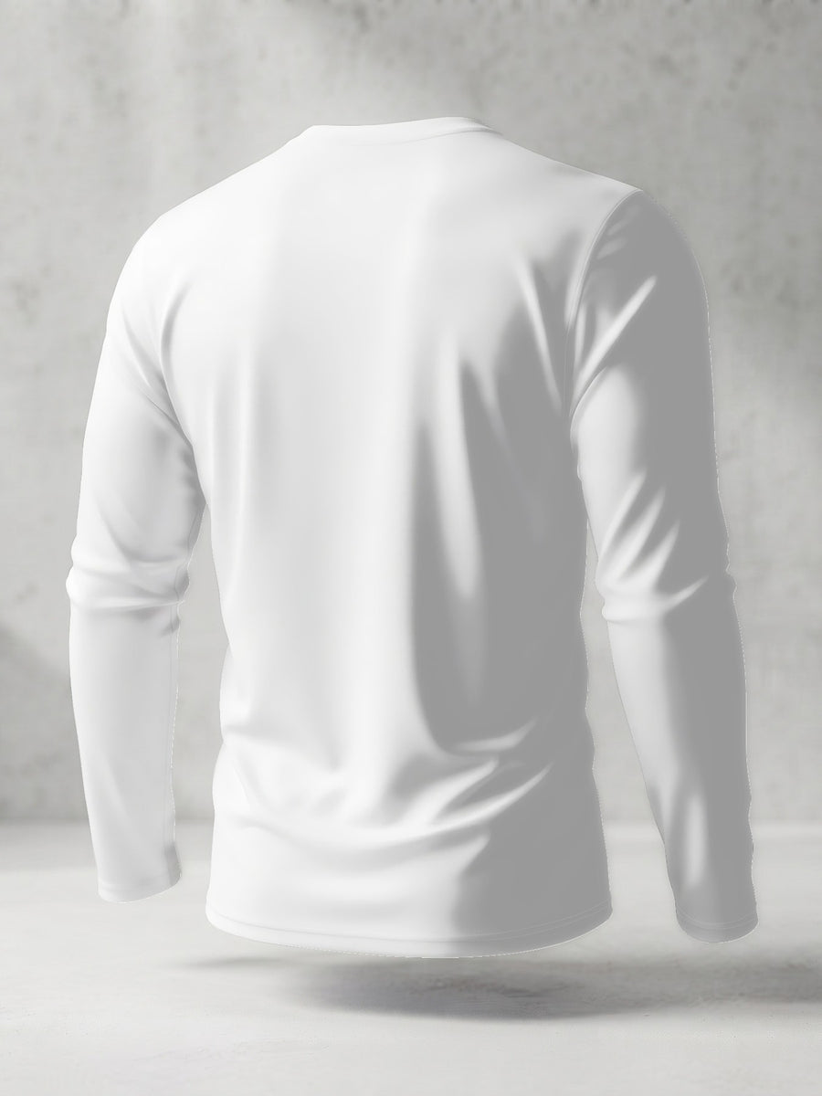 Casual Fashion Street Style Men's Crew Neck Long Sleeve T-Shirt, Polyester Digital Print Basic Top for Summer Autumn Outdoor Activities - Mixed colors