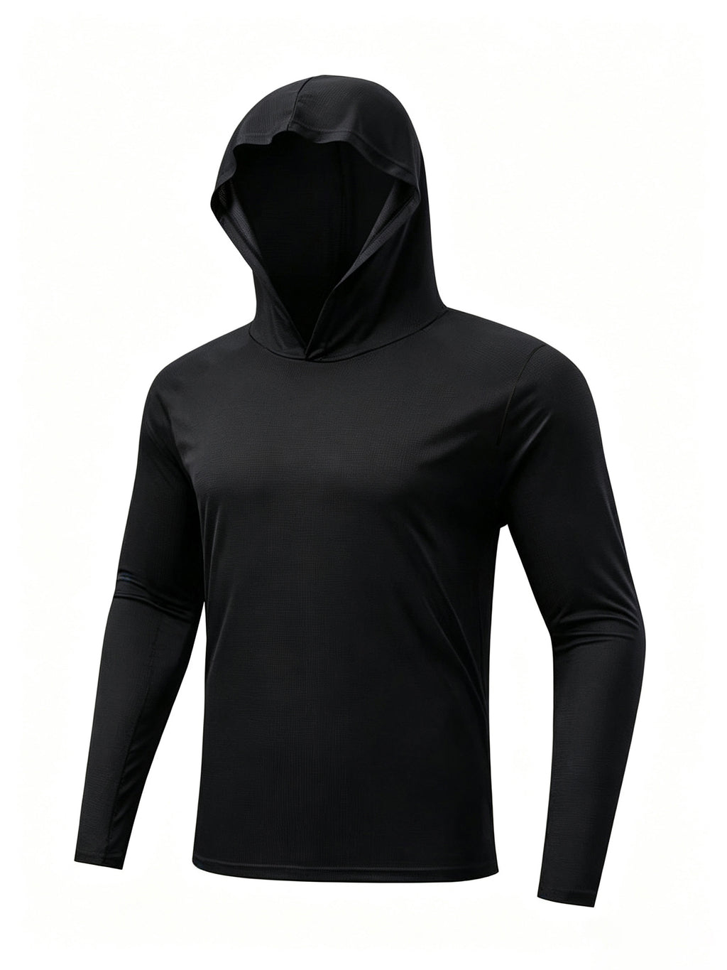 7pcs Men's Quick-Dry Hooded - Soft Breathable Lightweight Hoodie Suitable for Fishing, Outdoor Sports & Gym, - Long Sleeve Fitness Shirt with Hood, Machine Washable for Running,, and Casual Wear - 3 Black + 2 Green + 2 Gray