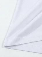 Men's Classic Printed T-Shirt, Crew Neck Short Sleeve, Suitable for Year-Round Daily Wear - White