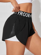 Women's Casual Yoga Sports Shorts - Black