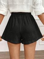 Women'S Casual Comfortable Shorts, Suitable for Daily Leisure And Outdoor Wear, Summer [Niannian] - Black