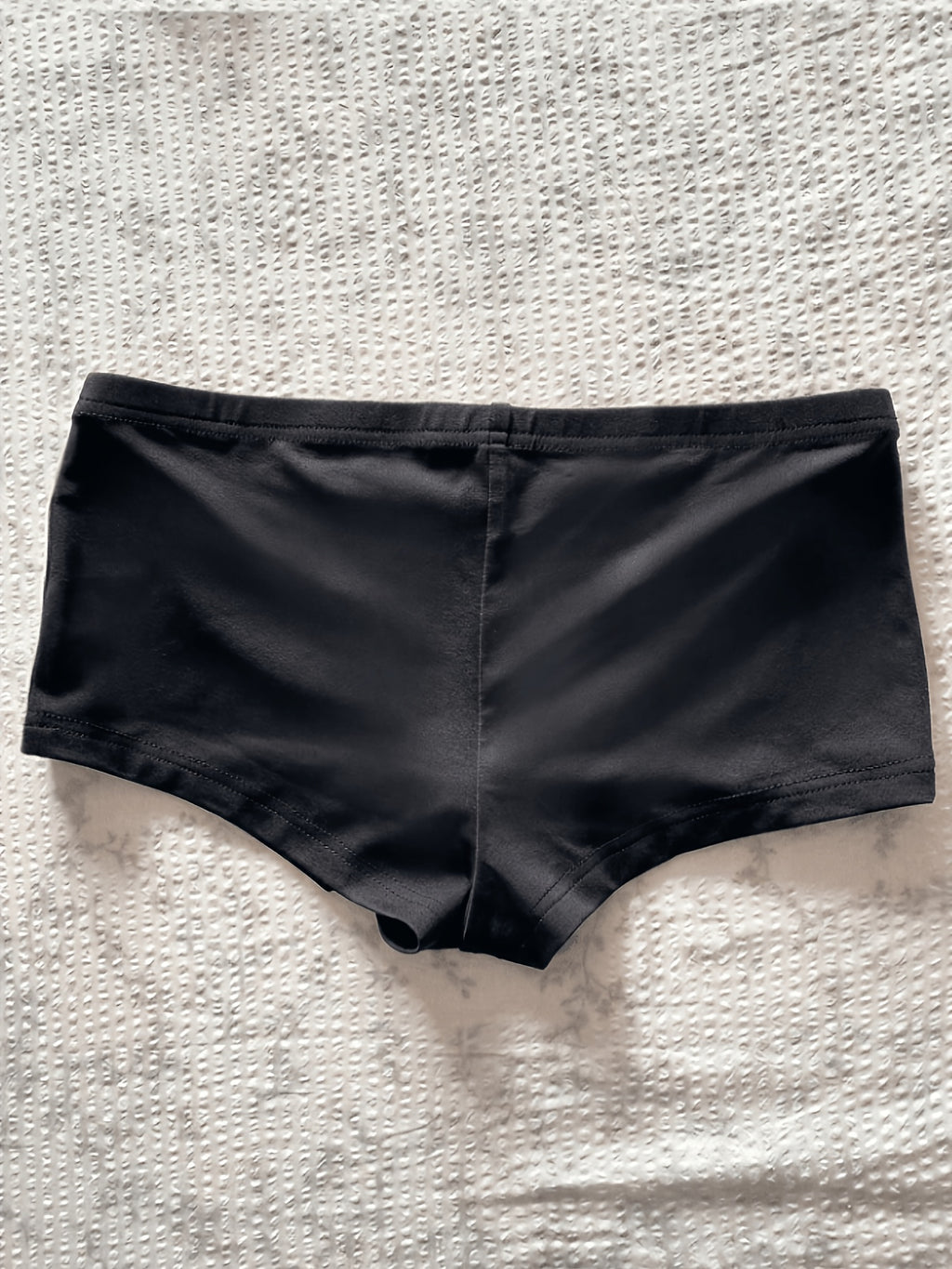 Women's Y2K High-Elastic Body-Hugging Mini Shorts - Ultra-Low Waist Solid Color Leggings Suitable for,, Dance & Casual Attire, Machine Washable Low-Rise Shorts with Non- Fabric - Black