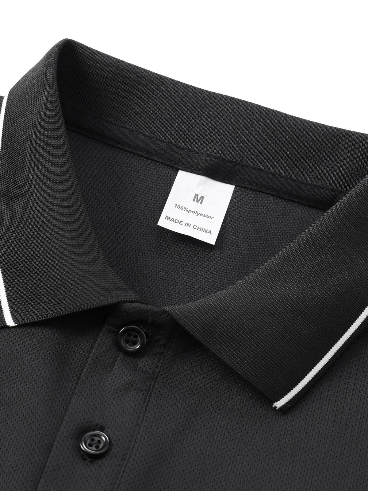 3pcs Men's Long-Sleeve Polo Shirt Set, Golf Business Casual Sport Lapel Top, Multiple Colors Available, Spring/Autumn Base Layer, Solid Color Simple Style, Breathable, Wrinkle-Resistant, and Easy-Care Top - Black-Black-Wine Red