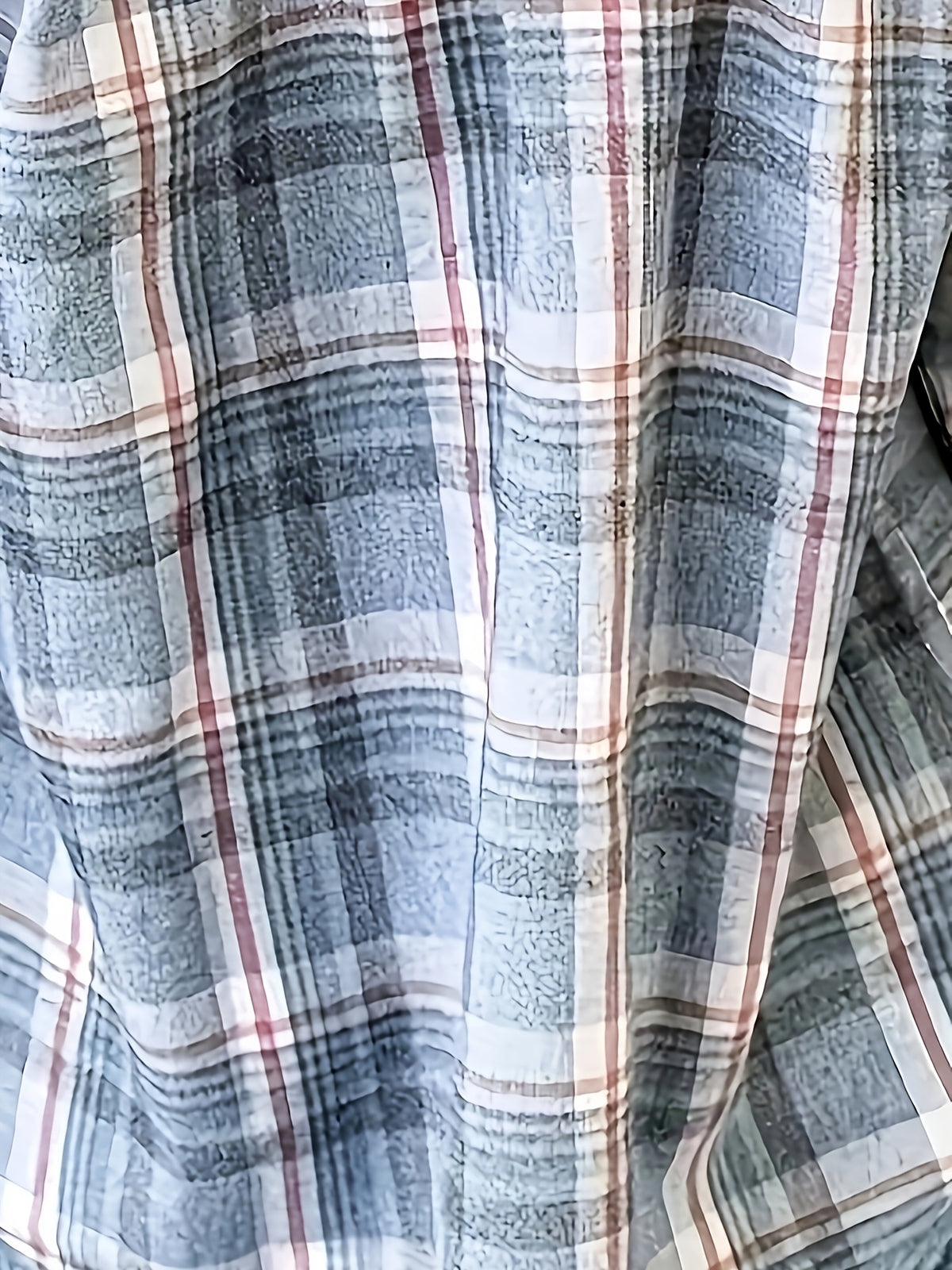 Casual Shirt, Women'S Long-Sleeve Button-Up Hoodie with Checkered Print And Drawstring - Lattice