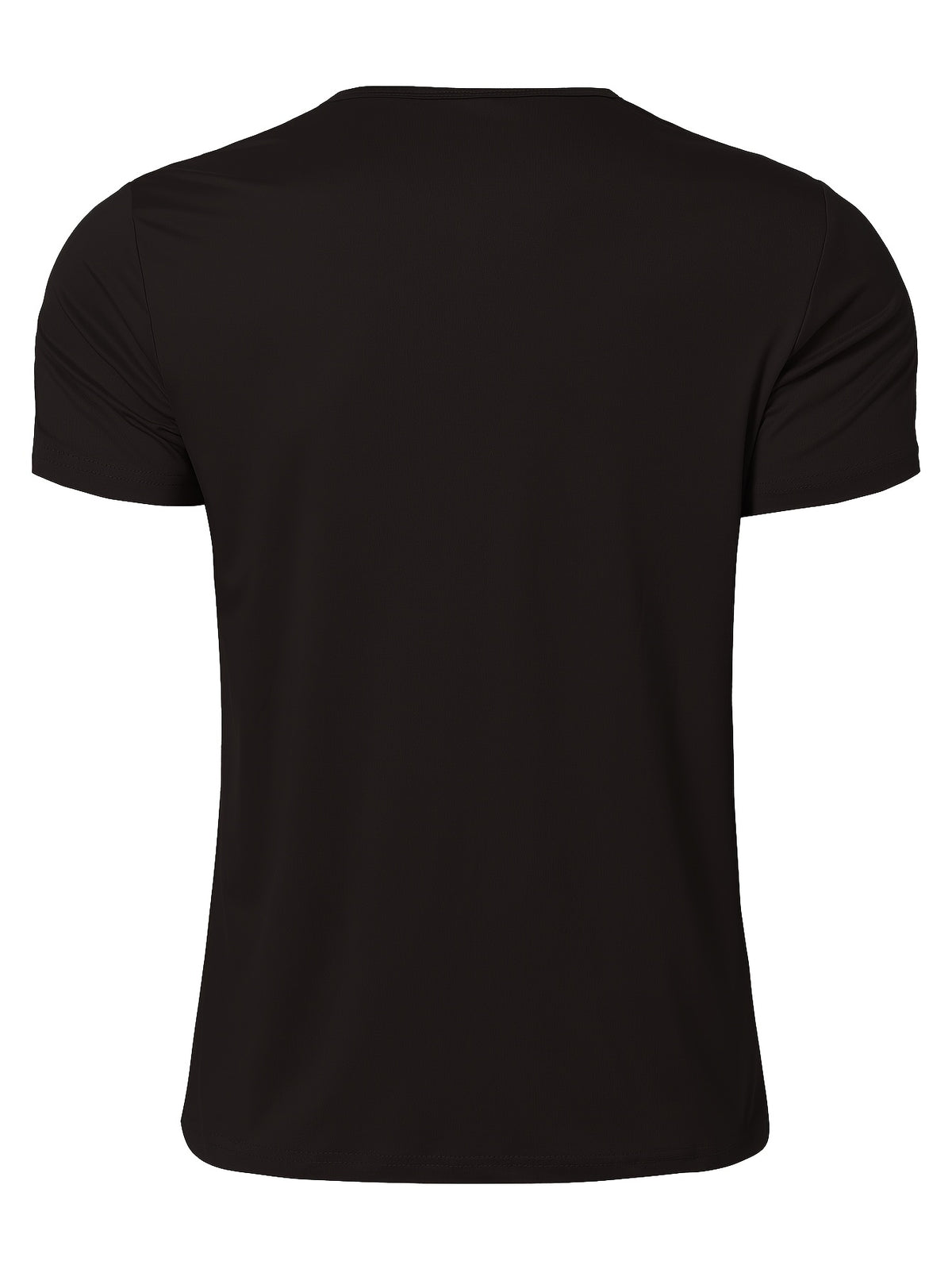 Men's Quick-Dry Moisture-Wicking Henley Shirt - Lightweight Breathable Stretch V-Neck Button-Front Collar T-Shirt Suitable for Gym, Outdoor, & Casual Wear, Solid Color Short Sleeve for Daily Activities & Summer Training (Machine Washable) - Black