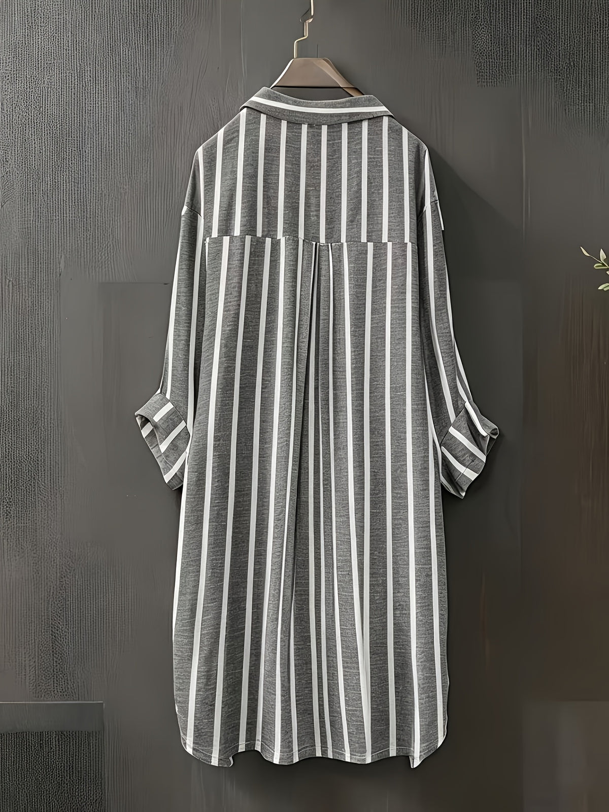Targeted Development Women'S Long Sleeve Casual Striped Shirt, Suitable for Spring And Autumn - Black And White Color