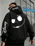 Disney Authorization, Multi-color Hooded Sweater in Fashion Trend, Christmas Night Horror Jack Skull Pattern Printing, Fall Winter Men Loose Long-sleeved Hoodie, Best Choice for Couples, Street Tide Brand Must-wear for Daily Outing - Black