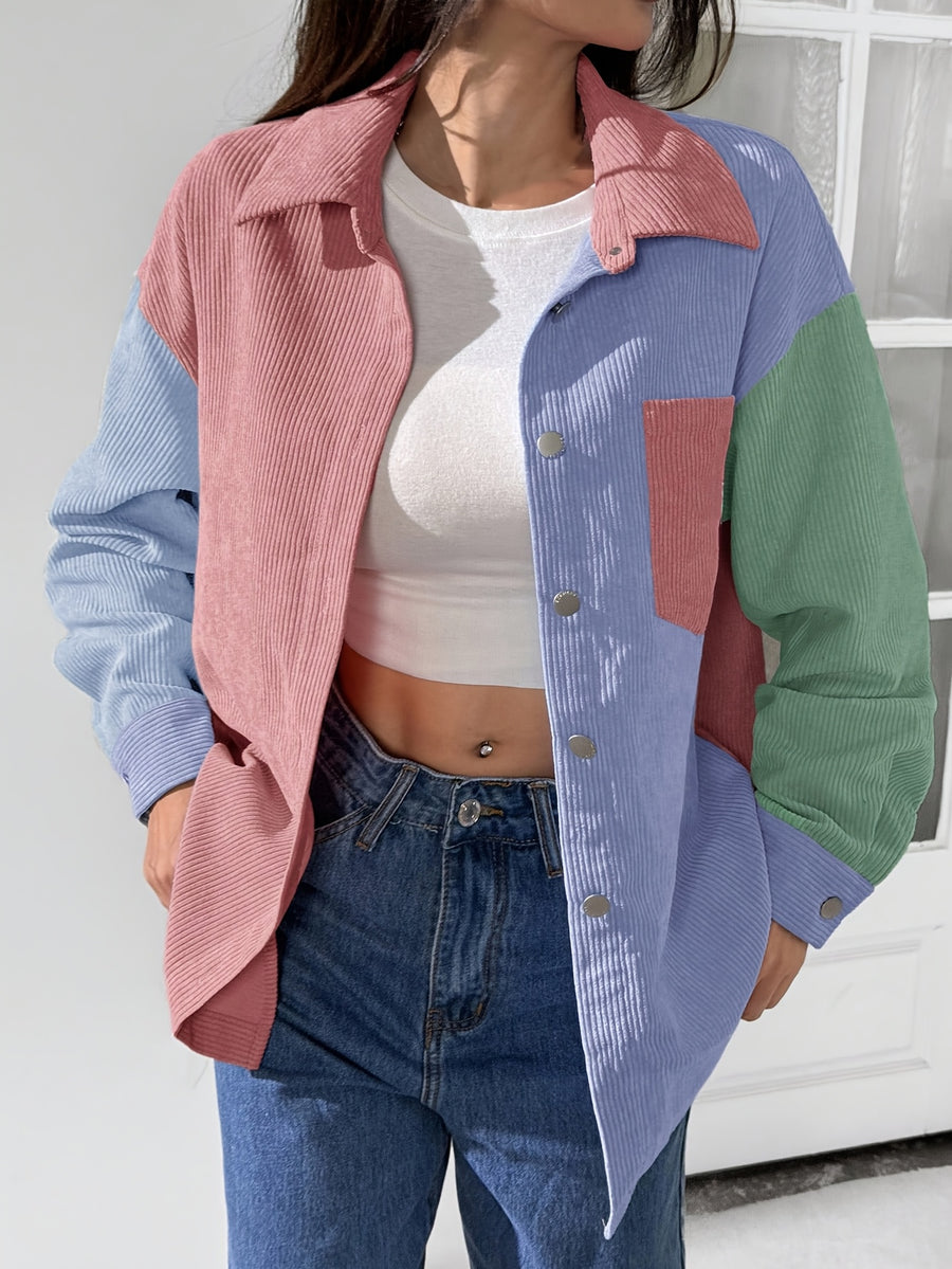 Plus Size, TB6709 Stylish and Elegant Coat, Plus-size Casual Shirt, Suitable for Autumn and Winter - Mixed Color 3