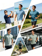 New Men'S Novelty Polo Shirt, Western Hot Style Button-Up Polo, Comfortable Breathable Lapel Short Sleeve, Casual Outerwear Men'S Short Sleeve Top [Printed Design - Not Textured] - Mixed Color 4
