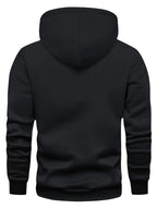 New Arrival: Men'S Hooded Sweatshirt with Geometric Print And Wrinkle-Resistant Fabric - Perfect for Casual Outings And Active Days! - Black 1