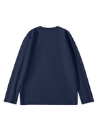 Mùshān Snow Selected Paul Frank Pure Breathable Spring And Autumn Men'S Long Sleeve T-Shirt - Navy